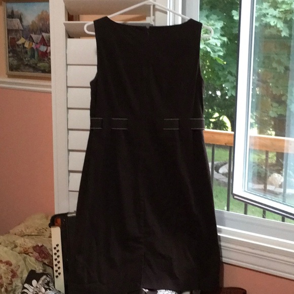 Vintage 1990s, Laura Petites, Sleeveless Dress with Bolo, Chocolate brow… - Picture 4 of 7